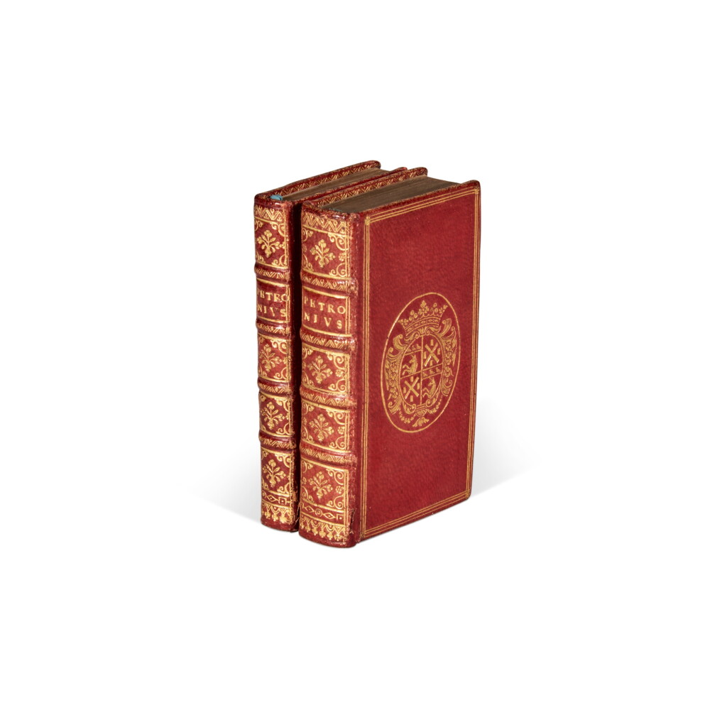 View full screen - View 1 of Lot 1175. Petronius, Satyricon, Amsterdam, 1677, 3 volumes in 2, eighteenth-century French morocco.
