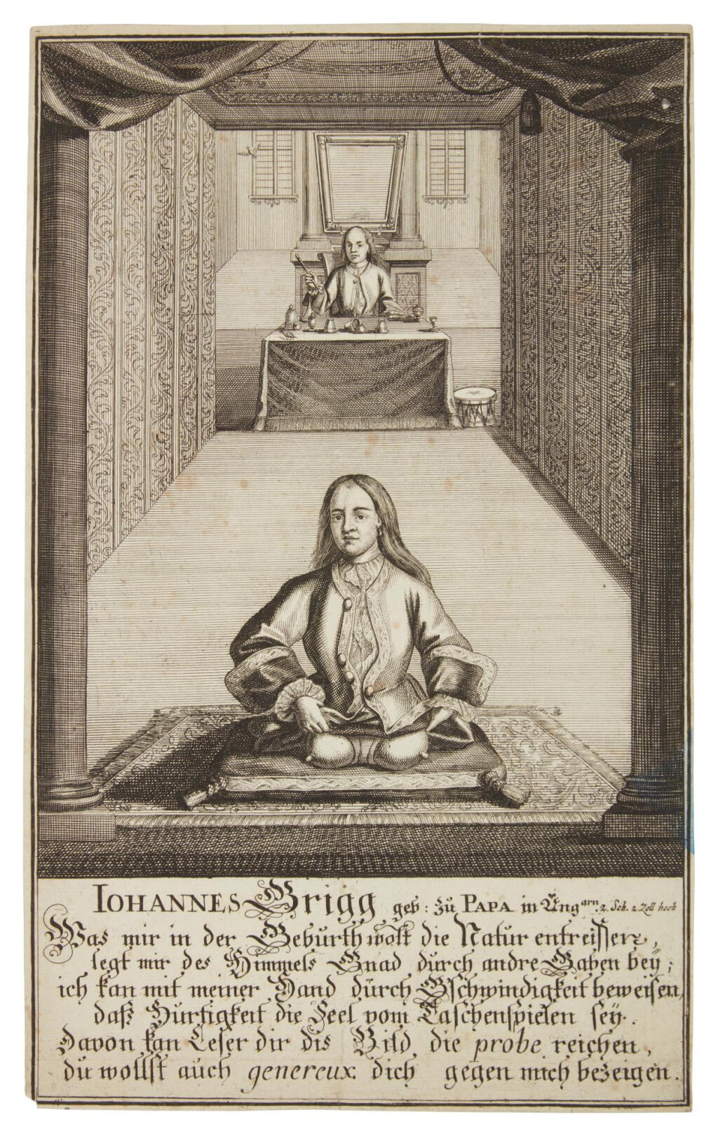 View full screen - View 1 of Lot 285. Grigg, Johannes | "What nature deprived of me in birth, it gives me the grace of heaven through other gifts".