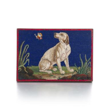 View full screen - View 1 of Lot 423. A Roman micromosaic rectangular plaque, early 19th century.