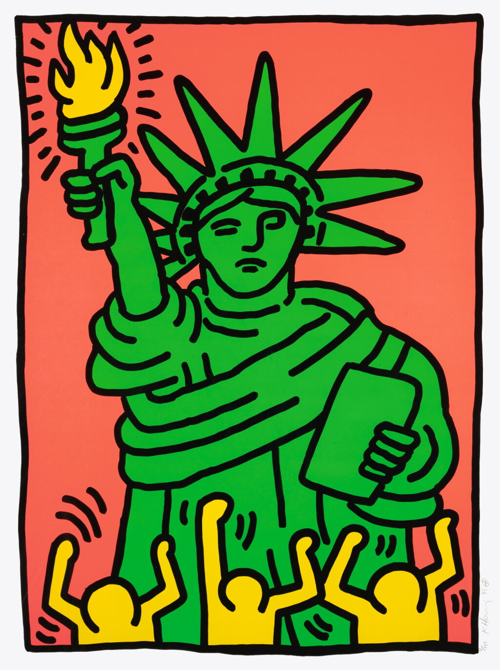 View full screen - View 1 of Lot 191. KEITH HARING | STATUE OF LIBERTY (L. P. 63).