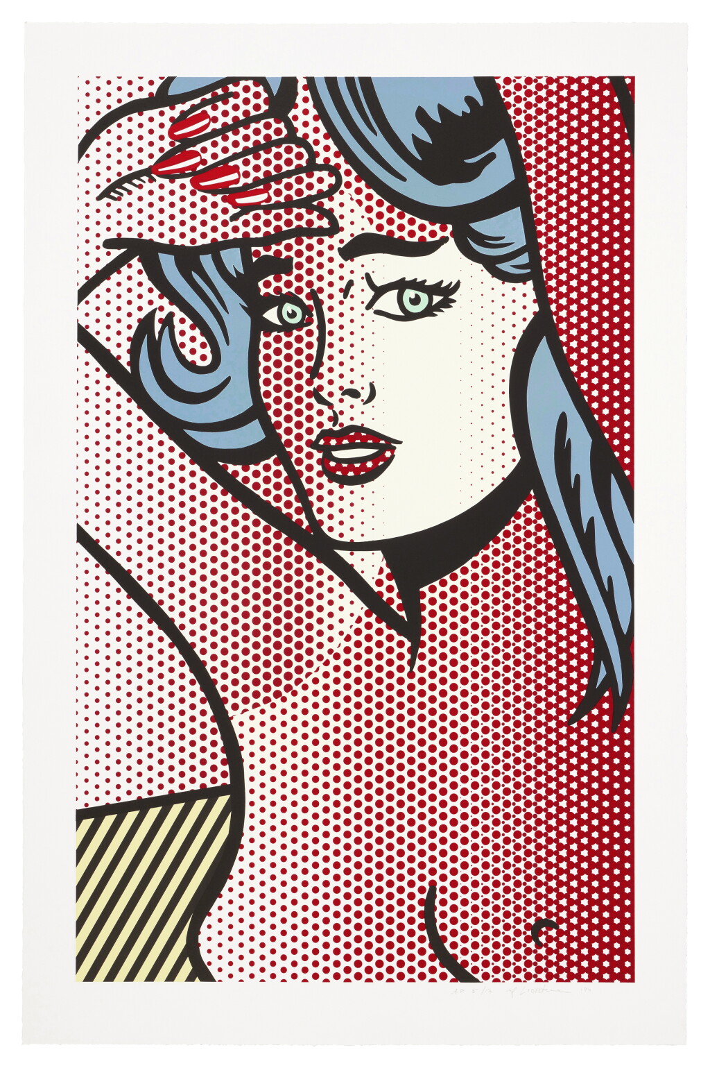View full screen - View 1 of Lot 21. Nude with Blue Hair.
