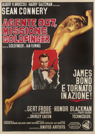 View full screen - View 1 of Lot 60. Goldfinger / Agente 007, Missione Goldfinger (1964).
