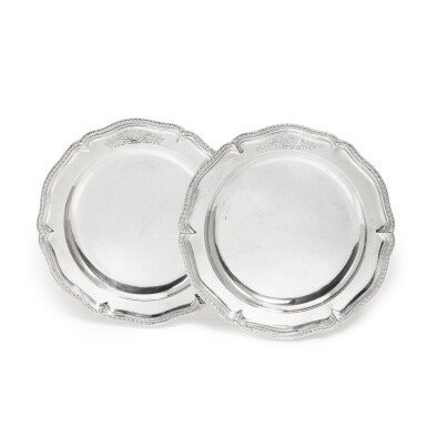 View full screen - View 1 of Lot 21. A pair of George II silver serving dishes, George Wickes, London, 1750.