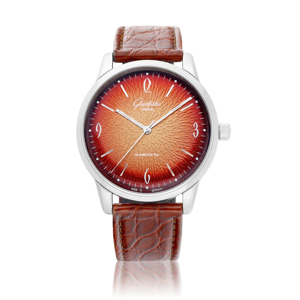 View full screen - View 1 of Lot 8045. Sixties Annual Edition "Fiery Orange", Reference 1-39-52-13-02-04 | A stainless steel wristwatch, Circa 2019 | 格拉蘇蒂 | Sixties Annual Edition "Fiery Orange 型號1-39-52-13-02-04 | 精鋼腕錶,約2019年製.