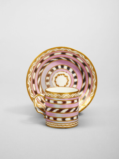 View full screen - View 1 of Lot 682. A Sèvres (Hard-Paste) Porcelain Cup and Saucer (Gobelet litron et soucoupe), circa 1780.