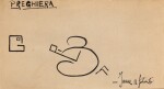 Preghiera. Circa 1917. Words-in-freedom with letters and numbers forming a praying figure.