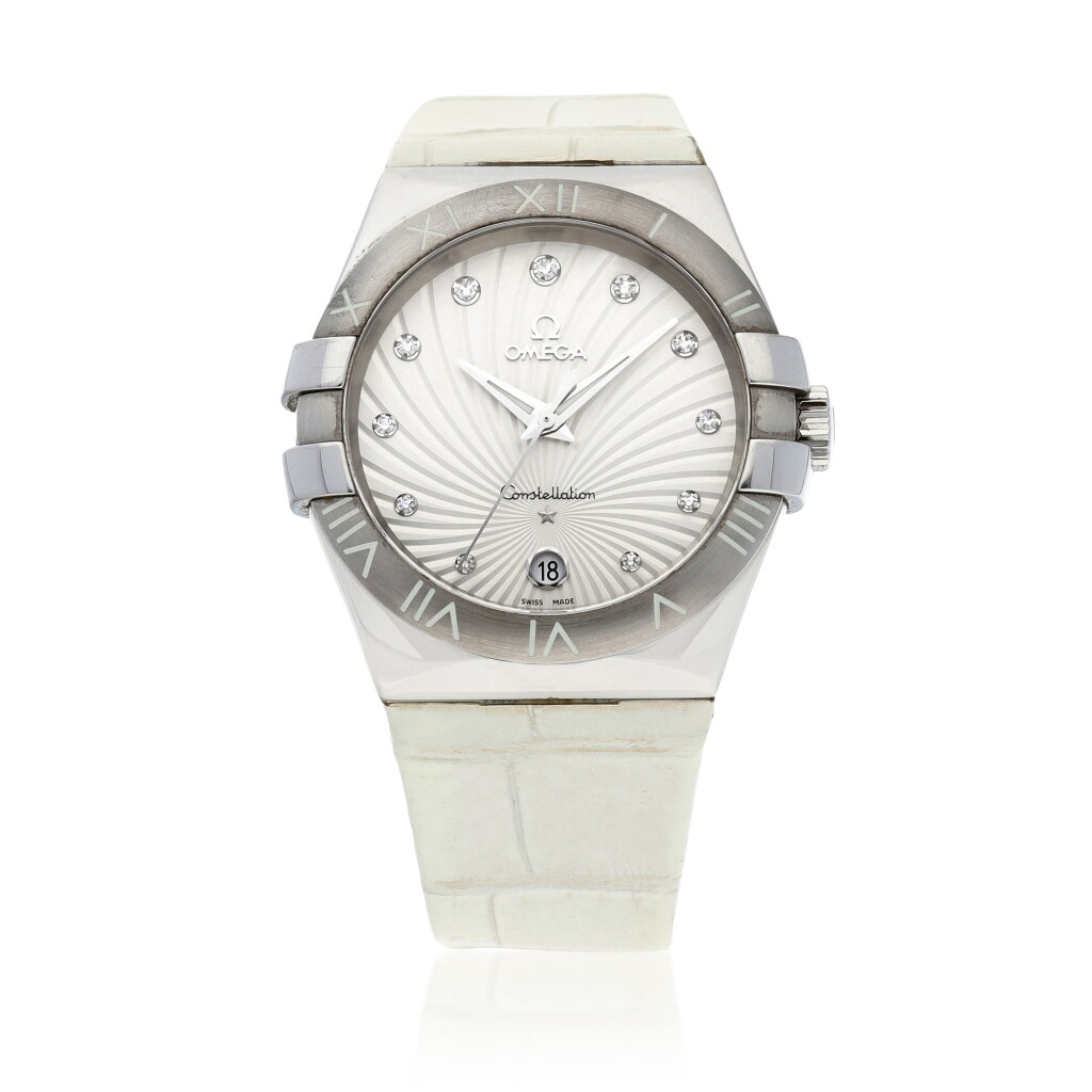 View full screen - View 1 of Lot 9281. Omega | Constellation, Reference 123.13.35.60.52.001, A stainless steel and diamond-set wristwatch with date, Circa 2015 | 歐米茄 | 星座系列 型號123.13.35.60.52.001 精鋼鑲鑽石腕錶,備日期顯示,約2015年製.
