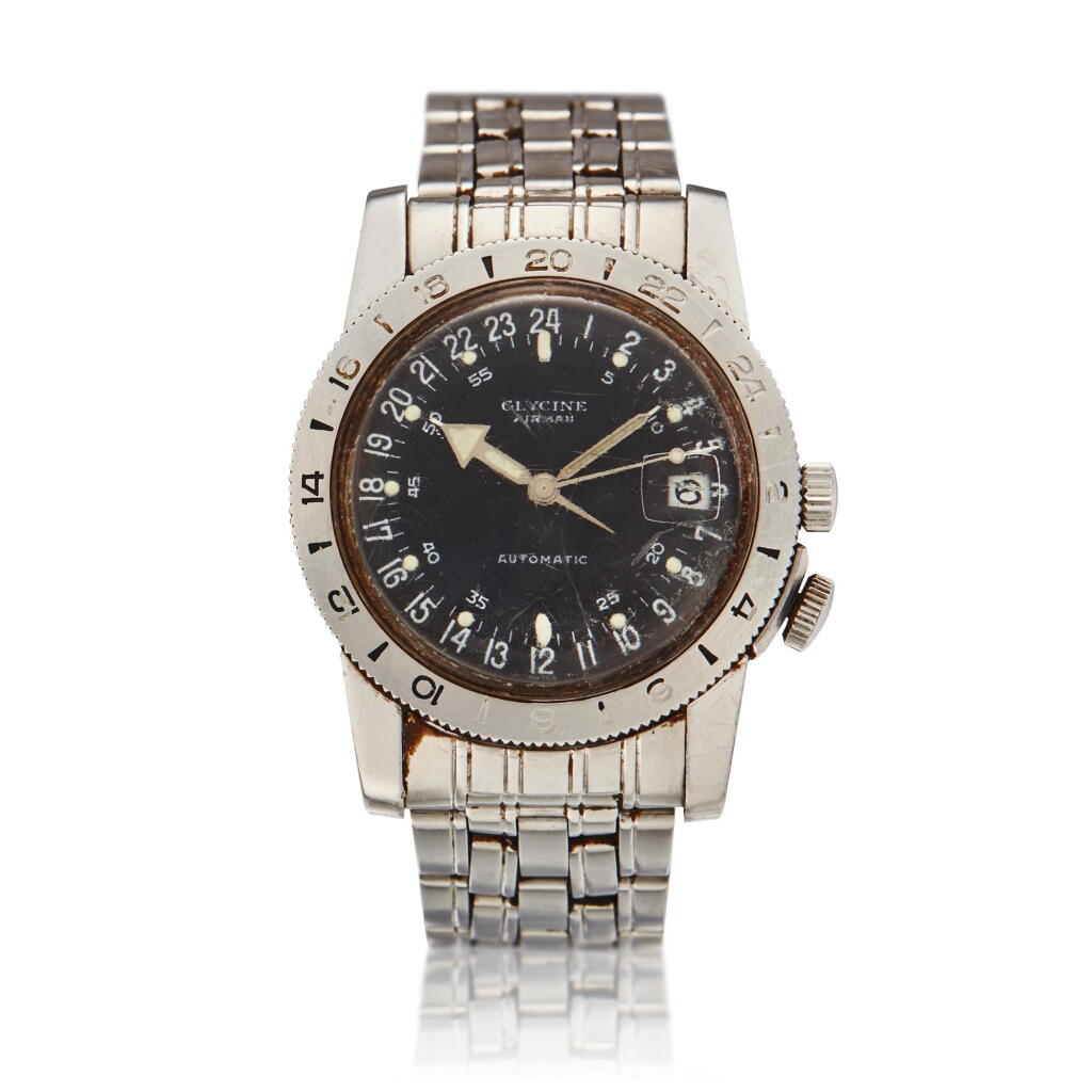 View full screen - View 1 of Lot 247. Airman, A stainless steel automatic wristwatch with date, Circa 1960.