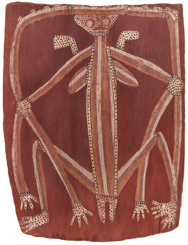 View full screen - View 1 of Lot 13. NGALMARRKON, FEMALE LIGHTNING SPIRIT, 1976.