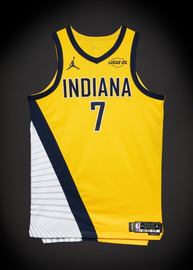 View full screen - View 1 of Lot 65. Kam Jones ‘Rookie Debut’ Indiana Pacers 2025-2026 Game Worn Statement Edition Jersey .