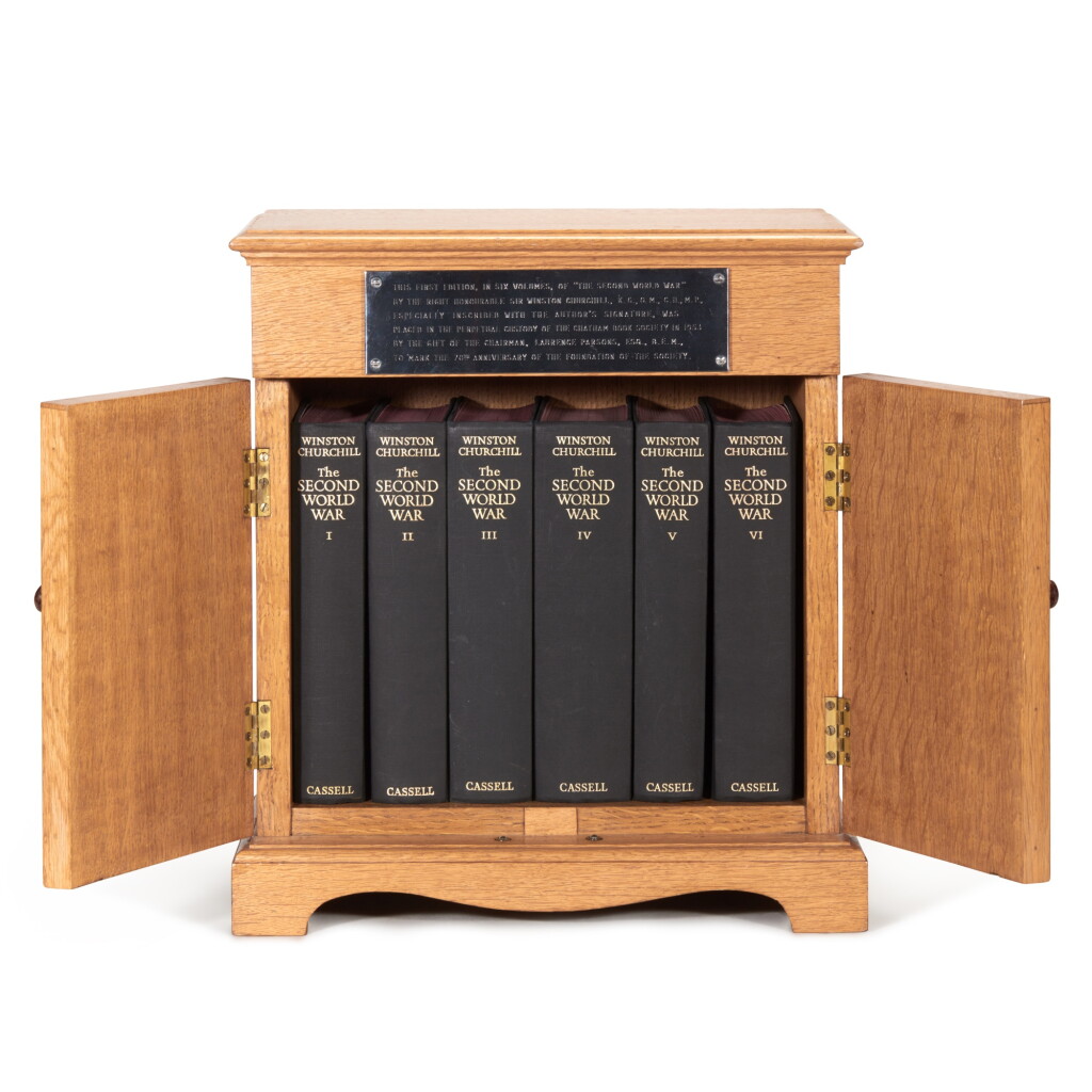 View full screen - View 1 of Lot 215. Winston Churchill | The Second World War, London, 1948-53, six vols, signed by the author, with letters of provenance.