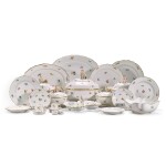 A Meissen composite part dinner and dessert service, circa 1900