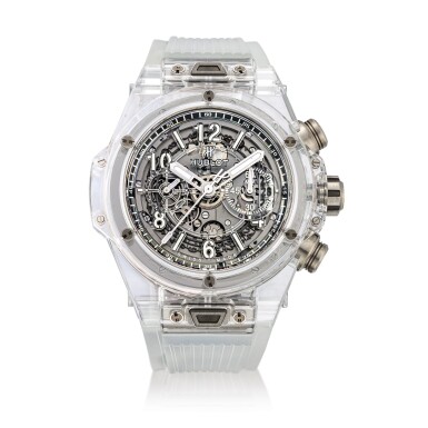 View full screen - View 1 of Lot 2224. Hublot | Big Bang Unico, Reference 441.JX.4802.RT, A limited edition sapphire crystal semi-skeletonised chronograph wristwatch with date, Circa 2020 | 宇舶 | Big Bang Unico 型號441.JX.4802.RT 限量版藍寶石水晶半鏤空計時腕錶,備日期顯示,約2020年製.
