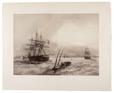 View full screen - View 1 of Lot 16. BRAZIL | Two lithographed views of Rio de Janeiro, [1850s].