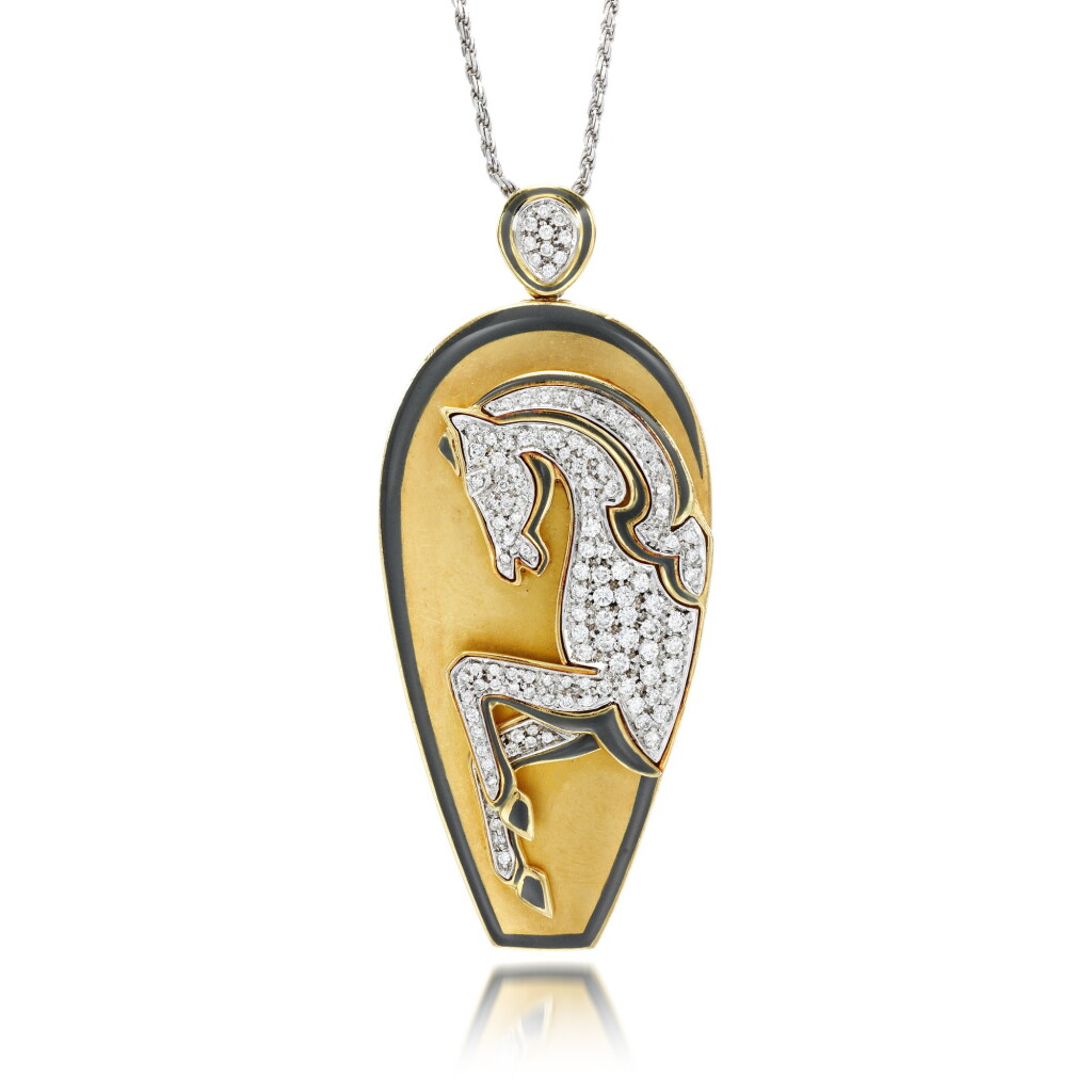 View full screen - View 1 of Lot 148. Diamond pendant .