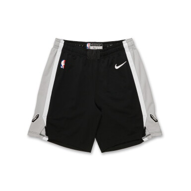 View full screen - View 1 of Lot 25. Julian Champagnie San Antonio Spurs 2026 NBA Finals Game Worn Shorts | NBA Finals Debut | Double-Double | Game 1, Game 3, and Game 4.