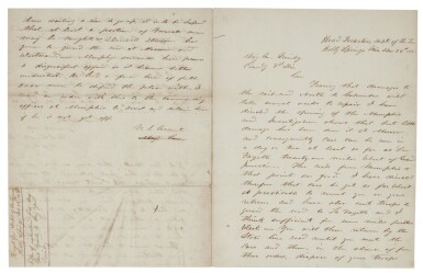 View full screen - View 1 of Lot 1020. Grant, Ulysses S. | The Union commander instructs General Isaac F. Quinby during the initial phase of the Vicksburg Campaign.