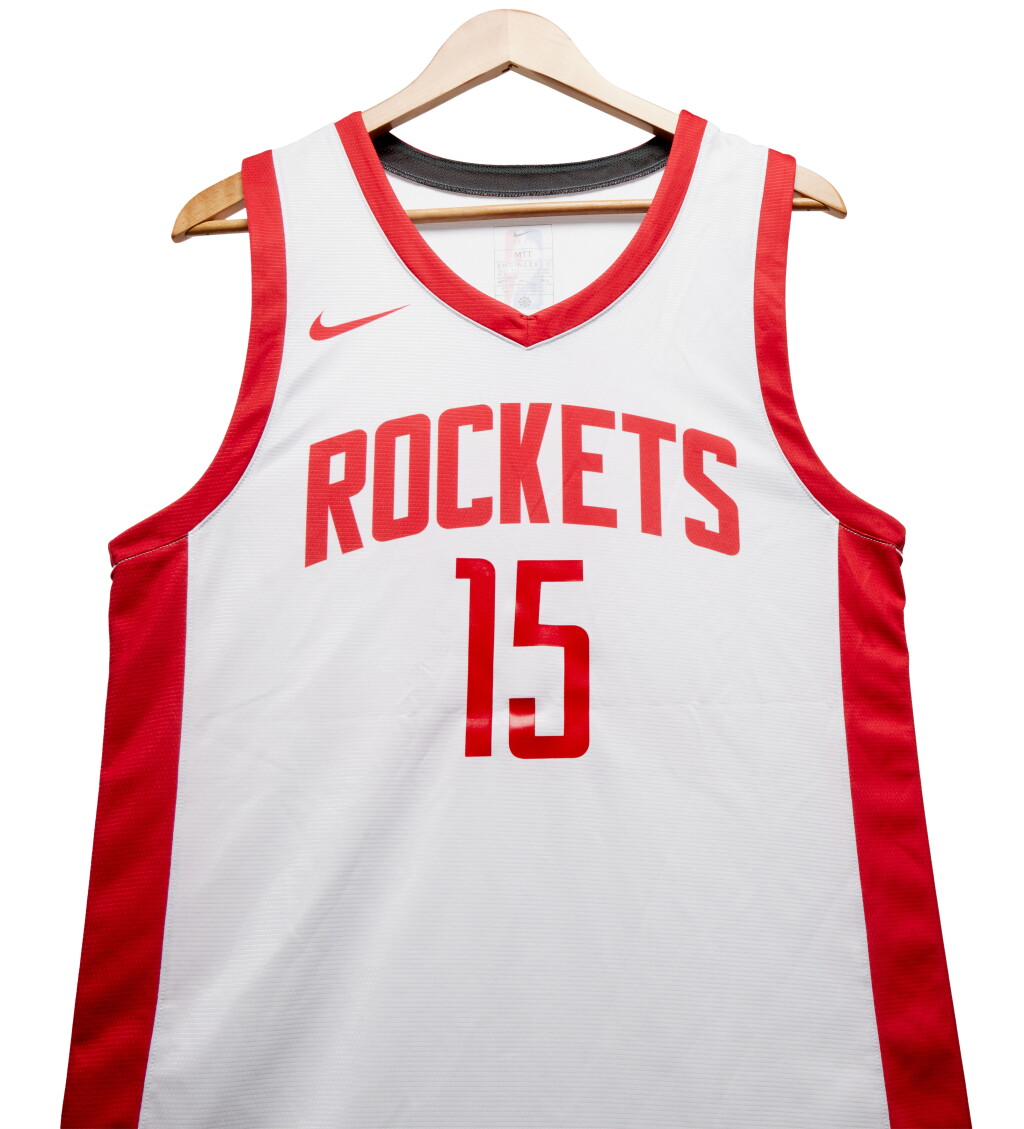 View full screen - View 1 of Lot 3. Reed Sheppard Houston Rockets 2024 NBA Summer League Game Worn Jersey | NBA Summer League Debut.