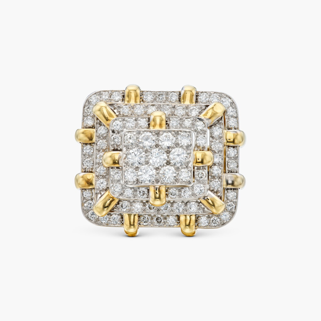 View full screen - View 1 of Lot 286. Gold and Diamond Ring .