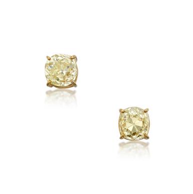 View full screen - View 1 of Lot 315. Pair of Diamond Earrings.
