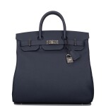 HERMÈS | BLEU NUIT HAC BIRKIN 40CM IN TOGO LEATHER WITH PALLADIUM HARDWARE