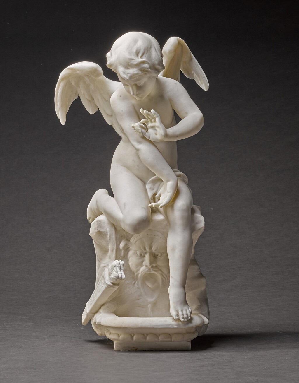 View full screen - View 1 of Lot 35. CLEMENT-LÉOPOLD STEINER | L'AMOUR AU PAPILLON (CUPID WITH A BUTTERFLY).