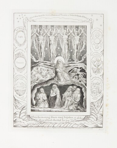 View full screen - View 1 of Lot 67. Blake, Illustrations of the Book of Job, 1825.
