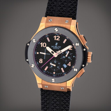 View full screen - View 1 of Lot 468. Big Bang, Reference 301.PB.131.RX | A pink gold and titanium chronograph wristwatch with date | Circa 2005.