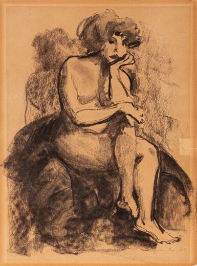 View full screen - View 1 of Lot 346. Femme assise.