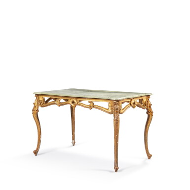 View full screen - View 1 of Lot 193. An Italian giltwood table, first half of the 18th century .