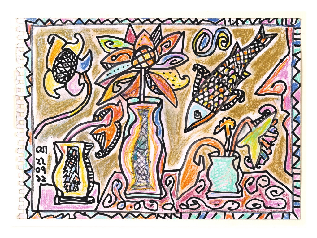 View full screen - View 1 of Lot 45. Flowers & Fish.