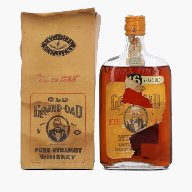 View full screen - View 1 of Lot 2515. Old Grand-Dad 16 Year Old Bottled In Bond 100 Proof 1917 (1 Bottle Pint).
