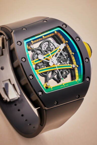 View full screen - View 1 of Lot 91. Reference RM61-01 Yohan Blake | A TZP ceramic and titanium skeletonized wristwatch, Previously in the Collection of Glen De Vries, Circa 2014.
