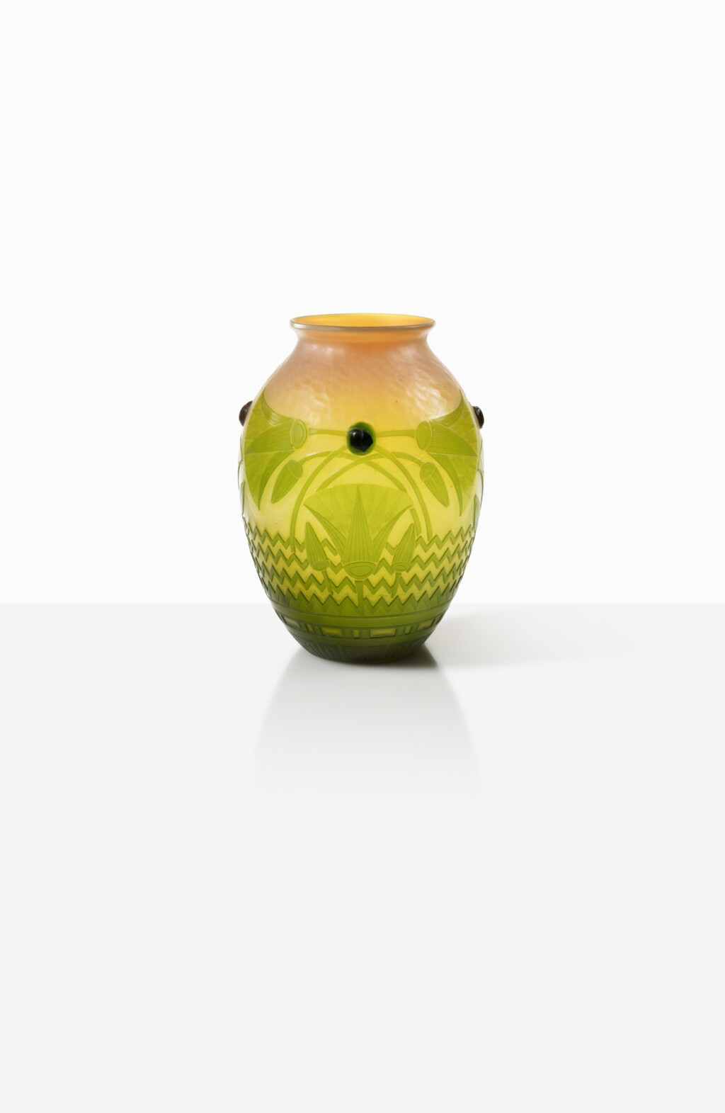View full screen - View 1 of Lot 40. Vase Lotus et Scarabées .