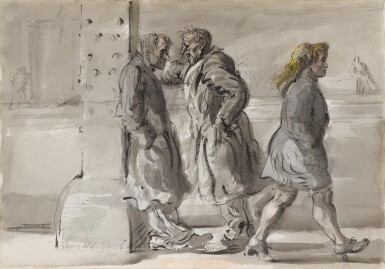 View full screen - View 1 of Lot 459. Street Scene with Blonde.