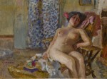Nu assis, Fleurs dans les cheveux (Étude de nu)