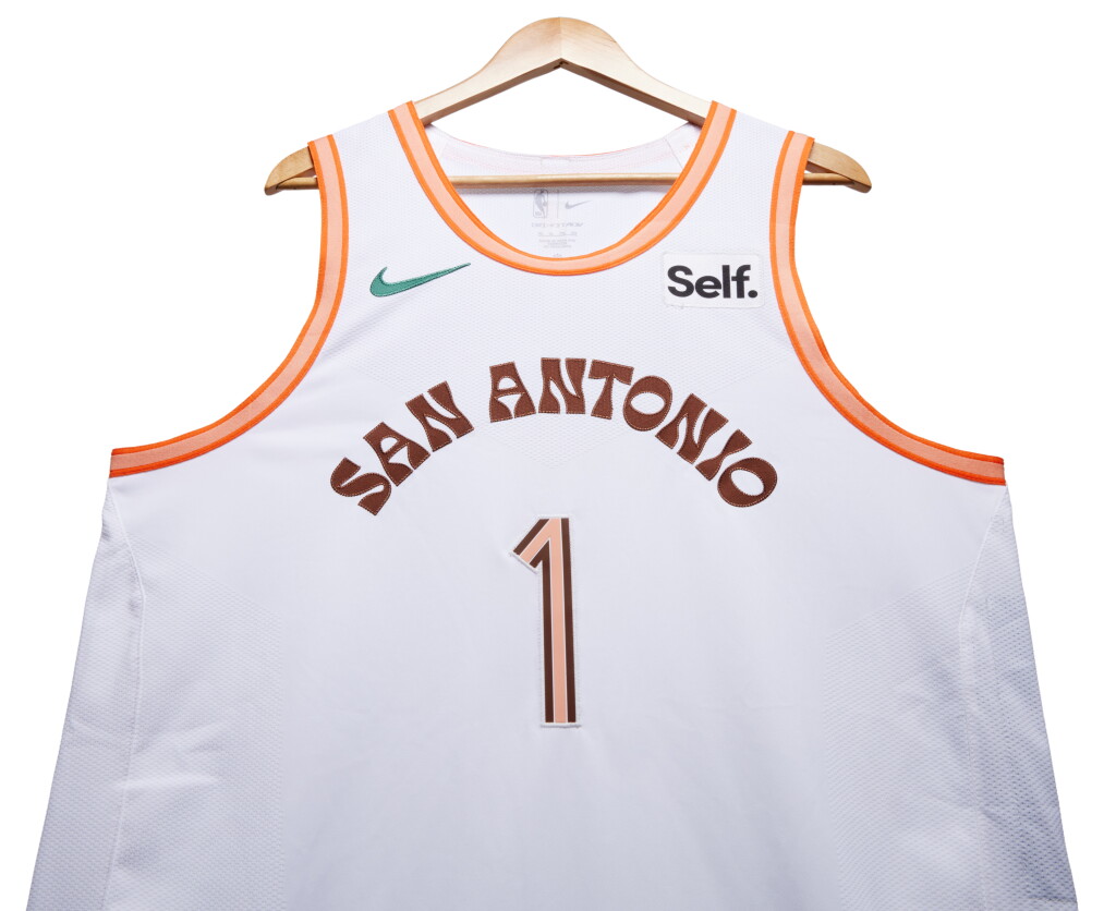 View full screen - View 1 of Lot 34. Victor Wembanyama San Antonio Spurs 2023-2024 Game Worn City Edition Jersey | Double-Double.