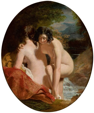 View full screen - View 1 of Lot 94. WILLIAM ETTY, R.A. | Two female bathers.