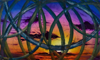 View full screen - View 1 of Lot 1300. Aaron Young 亞倫・楊格 | Orange Sunset 橘色日落.