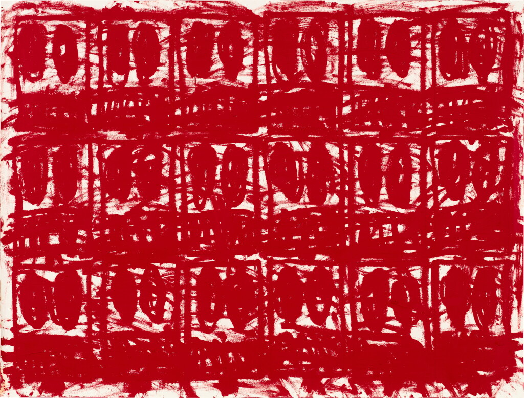 View full screen - View 1 of Lot 219. Untitled Anxious Red Drawing.