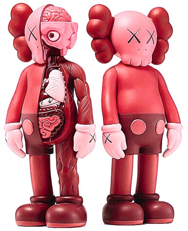 View full screen - View 1 of Lot 223. KAWS | COMPANION: BLUSH (FULL BODY & FLAYED).