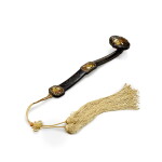 An imperially inscribed and inlaid zitan ruyi sceptre, Qing dynasty, Qianlong period | 清乾隆 紫檀御題詩嵌百寶如意