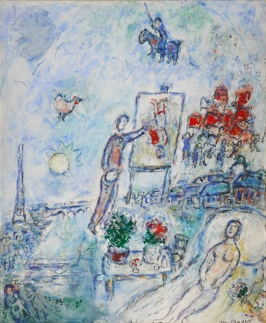 View full screen - View 1 of Lot 409. L'Apparition de Don Quichotte au peintre.