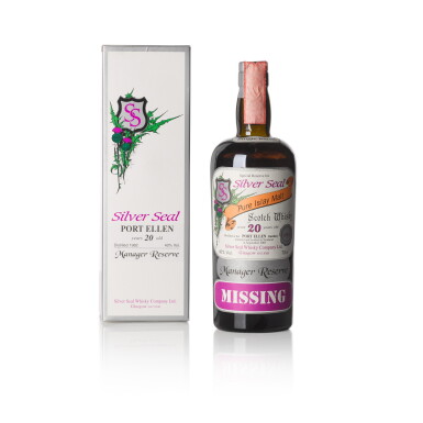 View full screen - View 1 of Lot 365. Port Ellen 20 Year Old Silver Seal Manager Reserve Missing 40.0 abv 1982.