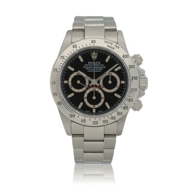 View full screen - View 1 of Lot 410. 'Zenith' Daytona, Ref. 16520 Stainless steel chronograph wristwatch Circa 1999.