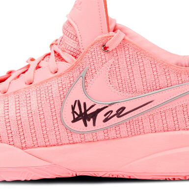 View full screen - View 1 of Lot 47. Kyle Filipowski Utah Jazz 2025-2026 Issued and Signed LeBron 20 'Pink Diamond' | To The Max Foundation .