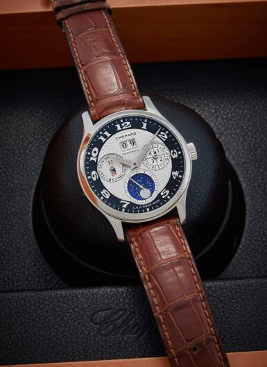 View full screen - View 1 of Lot 7. Reference 161894-9001 L.U.C. Lunar One | A limited edition platinum automatic perpetual calendar wristwatch with leap year indication, and moon phases, Circa 2007.