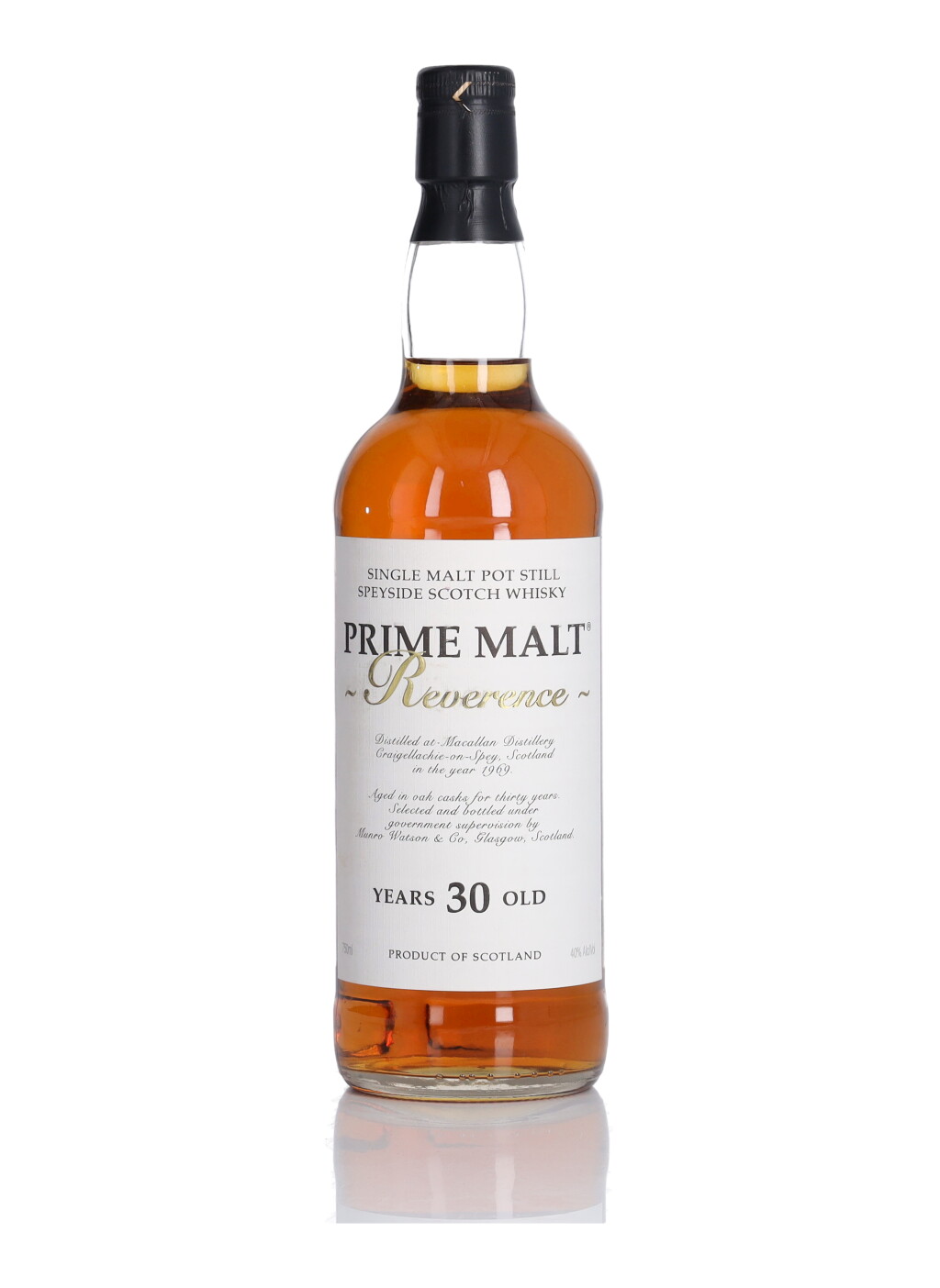 View full screen - View 1 of Lot 40. Macallan Prime Malt Reverence 30 Year Old 40.0 abv 1968 (1 Bottle 75cl).