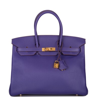 View full screen - View 1 of Lot 19. Hermès Iris Birkin 35cm of Togo Leather with Gold Hardware.