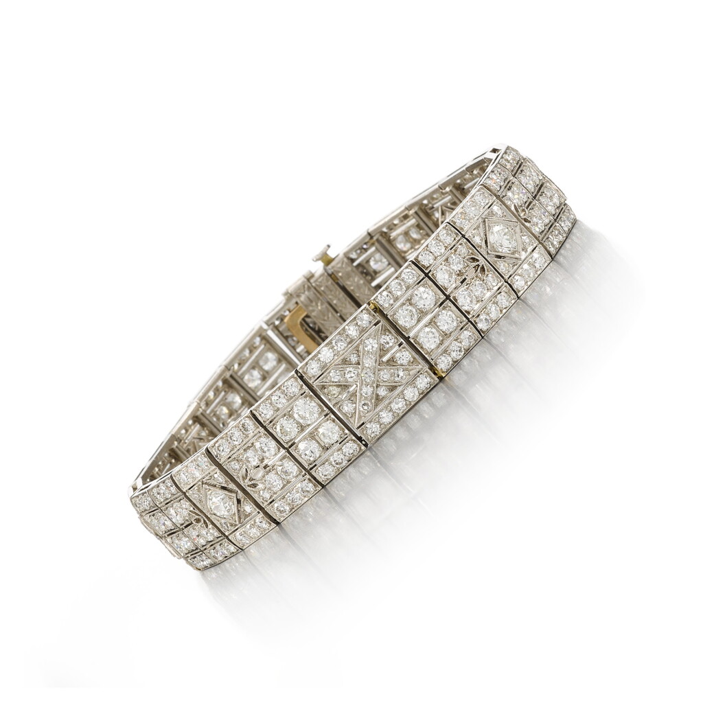 View full screen - View 1 of Lot 113. Diamond bracelet, circa 1920 .